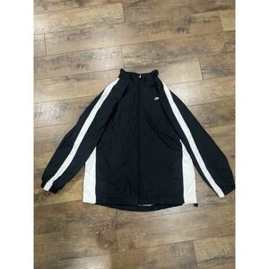 Vintage 2004 Nike Grey Tag‎ Heavyweight Windbreaker Jacket Black & White XXL Y2k